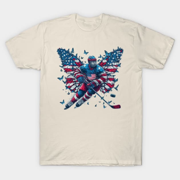 Hockey Butterfly Effect Hockey Fans T-Shirt by DarkWave